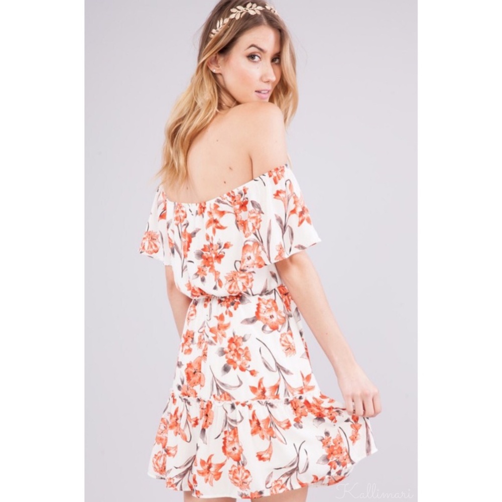 1 DAY CLEARANCE✨ New floral Off Shoulder dress - Picture 2 of 2